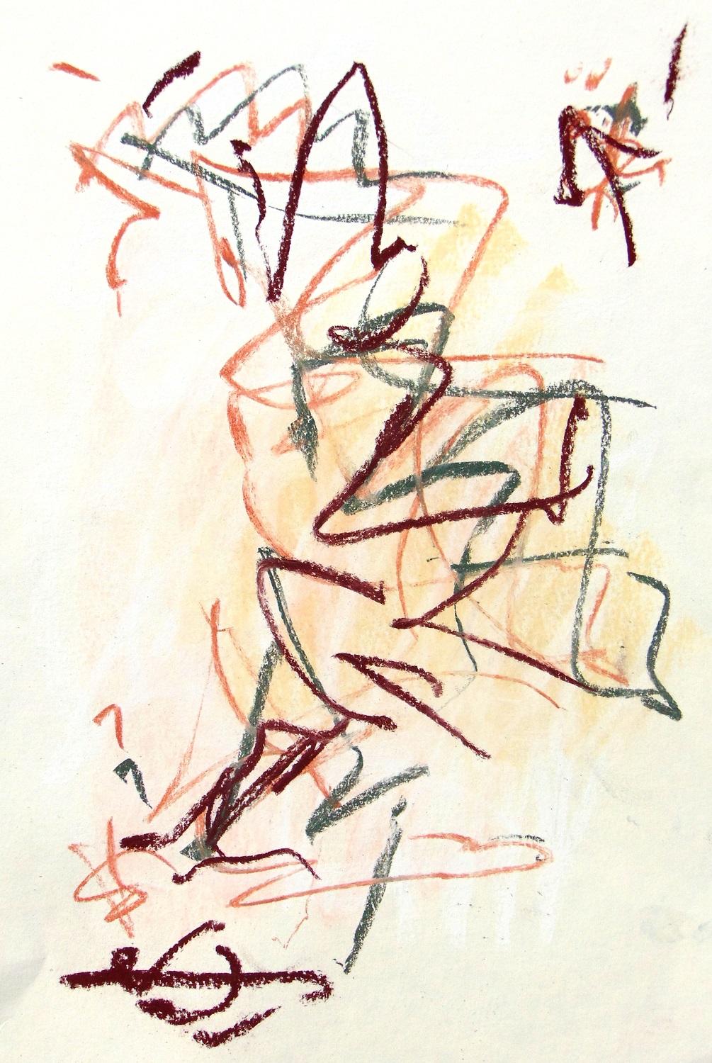 Getting Up (pastel chalk on paper)